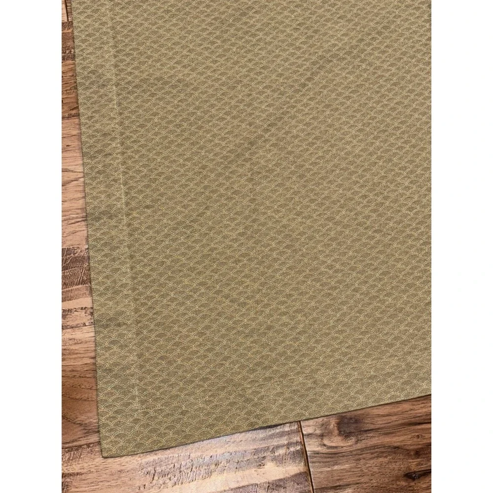 SDH Ygale Elegant Jacquard Weave Scalloped Texture 100% Cotton Queen Coverlet